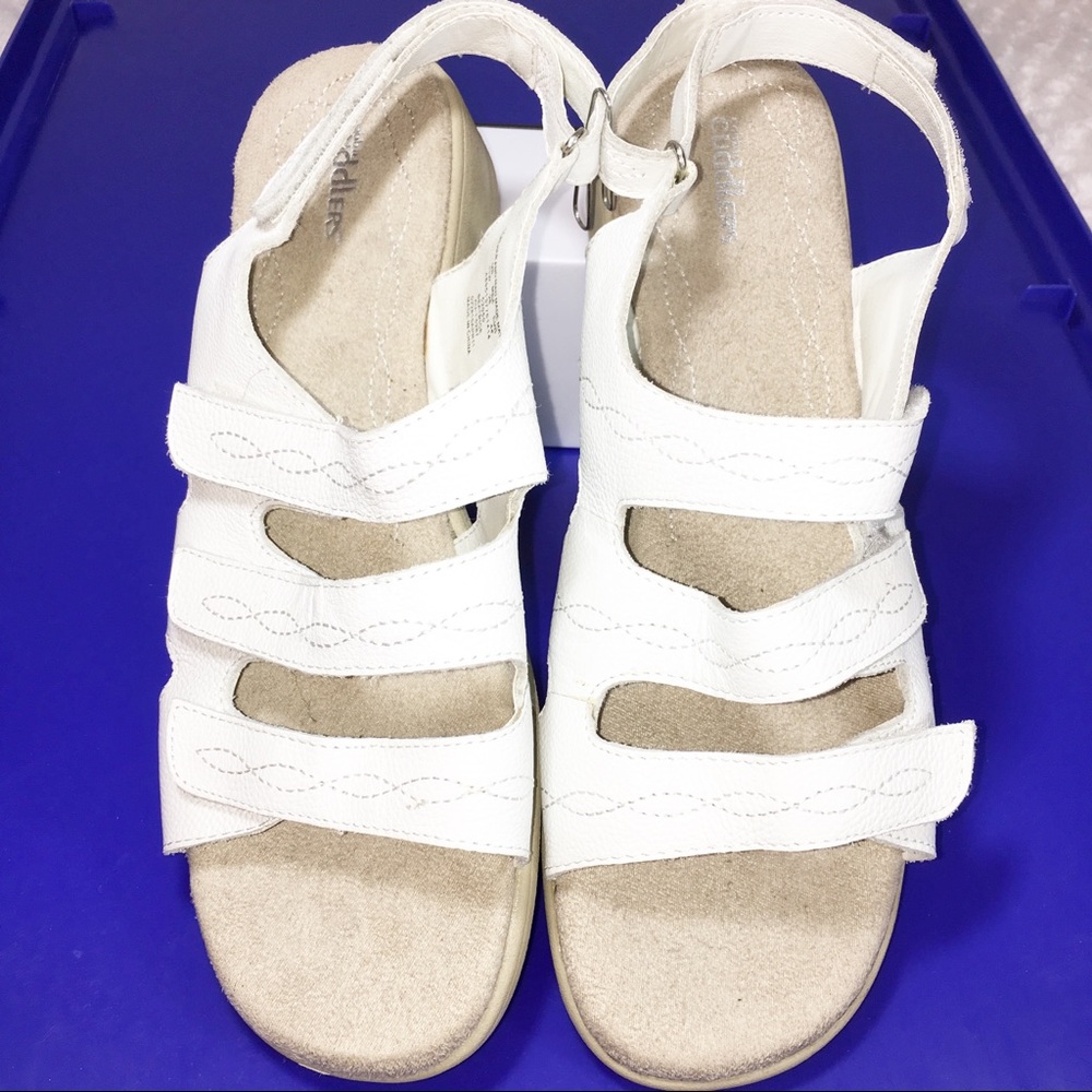 Cobbie Cuddlers White Sandals